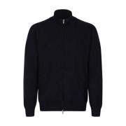 Gran Sasso Mörkblå Zip Cardigan Sweater Black, Herr