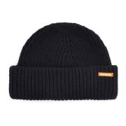 Barbour Svart Fiskarbeanie med Avtagbar Emblem Black, Herr