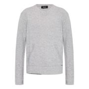 Dsquared2 Grå Cashmere Blandningströja Melange Gray, Herr