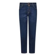 Jacob Cohën Blå Slim-Fit Jeans Aw24 Blue, Herr