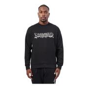 Disclaimer Svart Crewneck Långärmad Logosweatshirt Black, Herr