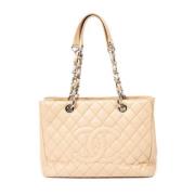 Chanel Vintage Pre-owned Laeder chanel-vskor Beige, Dam