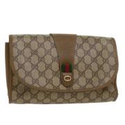 Gucci Vintage Pre-owned Canvas kuvertvskor Beige, Dam