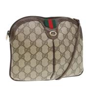 Gucci Vintage Pre-owned Canvas axelremsvskor Beige, Dam