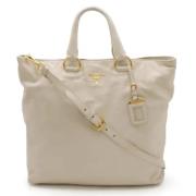 Prada Vintage Pre-owned Laeder totevskor Beige, Dam