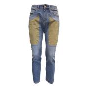 Jeckerson Skinny Jeans med Alcantara Patches Blue, Herr