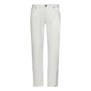 Emporio Armani Vita Slim Fit Jeans med Logo White, Herr