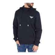 Emporio Armani Broderad logohoodie - Blå Black, Herr