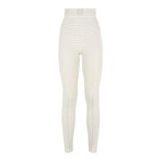 Fendi Tekniska Logo Leggings White, Dam