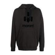 Isabel Marant Svart Hoodie Tröjor Miley Faded Black, Herr