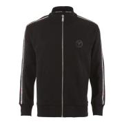 Carlo Colucci Unikt Zip-through Sweatshirt för Män Black, Herr