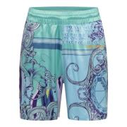 Carlo Colucci Tryckta Border Shorts Blue, Herr