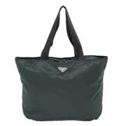 Prada Vintage Pre-owned Tyg prada-vskor Green, Dam