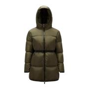 Moncler Kort dunjacka med lång säsongsfoder Green, Dam