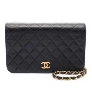 Chanel Vintage Pre-owned Laeder crossbodyvskor Black, Dam