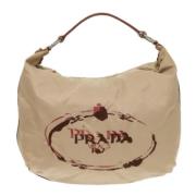 Prada Vintage Pre-owned Nylon prada-vskor Beige, Dam