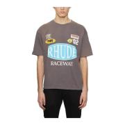 Rhude Racing Stil T-shirt Gray, Herr