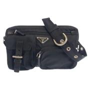 Prada Vintage Pre-owned Canvas crossbodyvskor Black, Dam