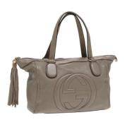 Gucci Vintage Pre-owned Laeder handvskor Gray, Dam