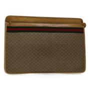 Gucci Vintage Pre-owned Canvas gucci-vskor Beige, Dam