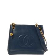 Chanel Vintage Pre-owned Laeder chanel-vskor Blue, Dam