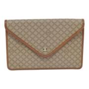 Celine Vintage Pre-owned Canvas kuvertvskor Beige, Dam