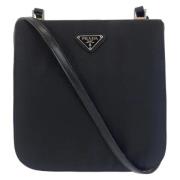 Prada Vintage Pre-owned Canvas crossbodyvskor Black, Dam