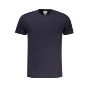 Guess Blå Bomull Broderad Logotyp T-shirt Blue, Herr