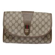 Gucci Vintage Pre-owned Canvas kuvertvskor Beige, Dam