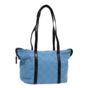 Prada Vintage Pre-owned Nylon totevskor Blue, Dam