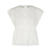 Modström Vit Broderi Anglaise Hollyn-topp White, Dam