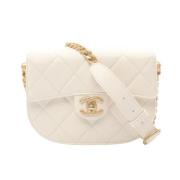 Chanel Vintage Pre-owned Tyg chanel-vskor White, Dam