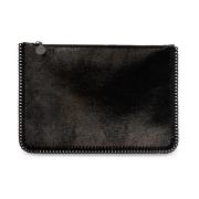 Stella McCartney Vegansk läderclutch Black, Dam