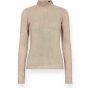 Copenhagen Muse Paljett Mesh Blus Beige, Dam