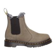 Dr. Martens Chelsea Boots med Fuskpälsfoder - Grå Gray, Dam