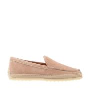 Tod's Rosa Mockatoffel med Raffia Detalj Pink, Dam