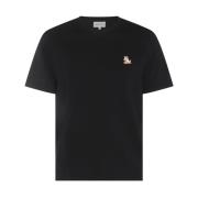 Maison Kitsuné Svart Chillax Fox T-shirt Black, Herr