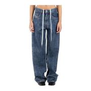 MM6 Maison Margiela Blå Bomullsjeans Tillverkade i Italien Blue, Dam