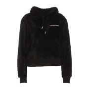 Isabel Marant Étoile Svart Logo-broderad Fleece-hoodie Black, Dam