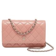 Chanel Vintage Pre-owned Laeder plnbcker Pink, Dam