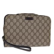 Gucci Vintage Pre-owned Laeder kuvertvskor Beige, Dam