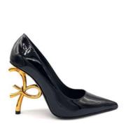 Roberto Festa Svarta lackpumps med skulptural klack Black, Dam