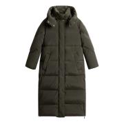 Woolrich Aurora Long Parka Green, Dam