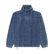 Diesel Bouclé Denim Pullover Jacka Blue, Herr