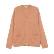 Carhartt Wip Borstad Stickad Cardigan i Camo Jacquard Beige, Herr