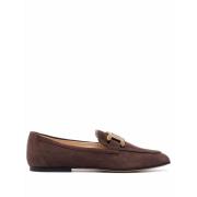 Tod's Brun Chain-Plaque Loafers Brown, Dam