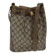 Gucci Vintage Pre-owned Canvas axelremsvskor Beige, Dam