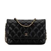 Chanel Vintage Pre-owned Laeder plnbcker Black, Dam