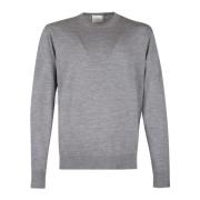 Ballantyne Herr Crew Neck Sweater i Ljusgrå Gray, Herr