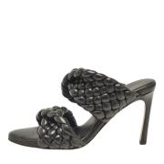 Bottega Veneta Vintage Pre-owned Laeder sandaler Black, Dam